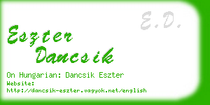 eszter dancsik business card